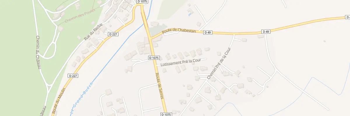 Plan du 5215 Devant Viere et Pre La Cou à Aspremont