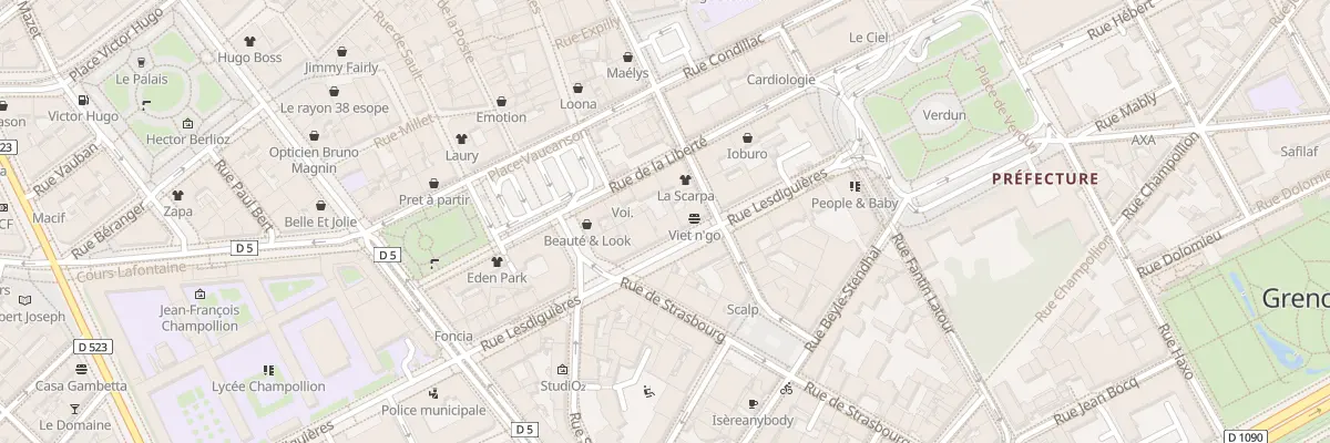 Plan du 8 Rue Lesdiguières à Grenoble