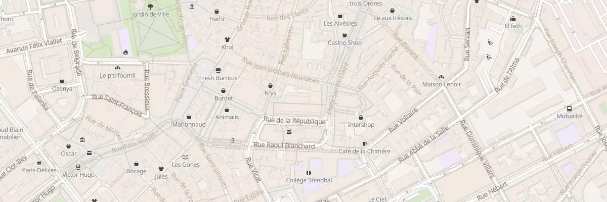 Plan du 11 Rue de la République à Grenoble