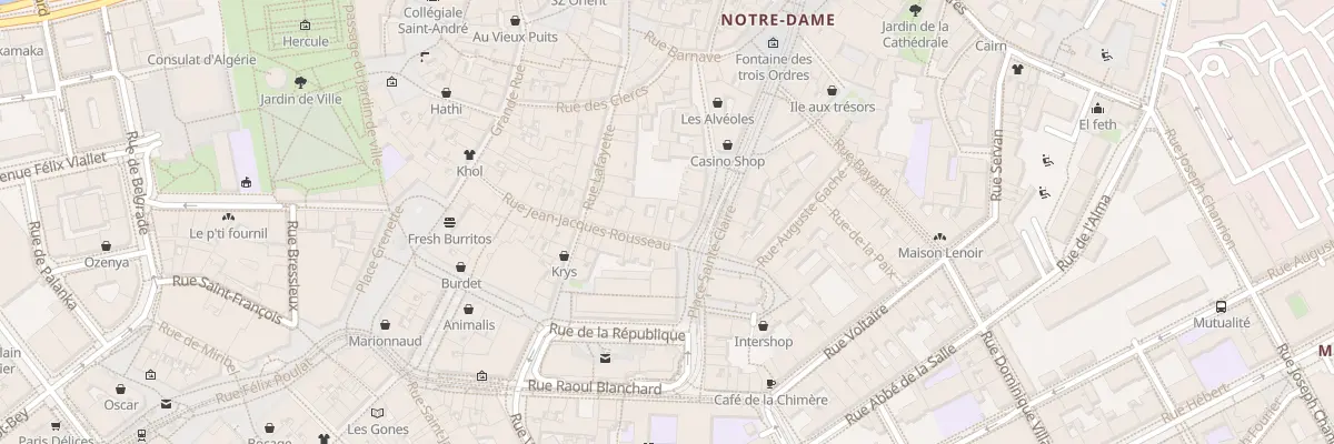 Plan du 2 Rue Jean Jacques Rousseau à Grenoble
