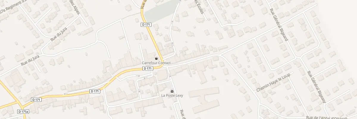 Plan de la Rue de l’Abbe d’Ollieres à Lexy