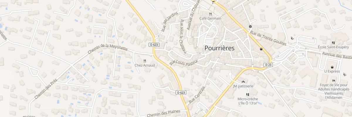 Plan du 16 Rue Louis Pasteur à Pourrières