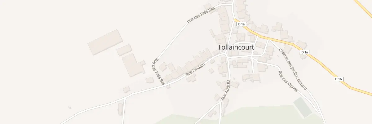 Plan du 12 Rue Jondain à Tollaincourt