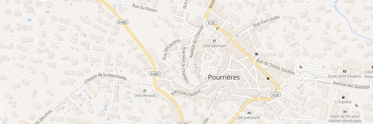 Plan du 2 Pl du Château à Pourrières
