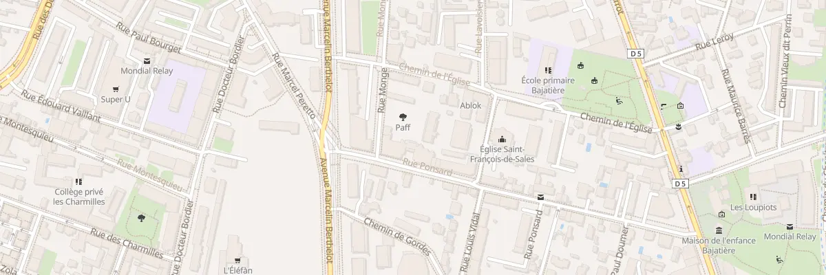 Plan du 22 Rue Ponsard à Grenoble