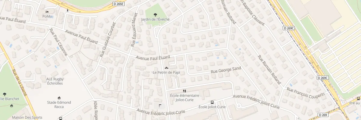Plan du 2 Rue George Sand à Échirolles