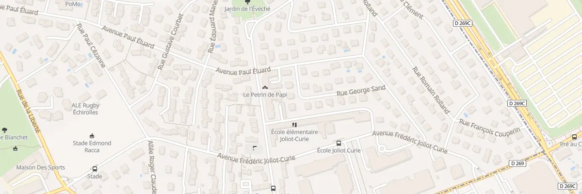Plan du 6 Rue George Sand à Échirolles
