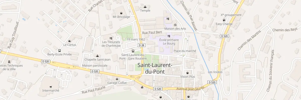 Plan du 1 Rue Jean Moulin à Saint-Laurent-du-Pont