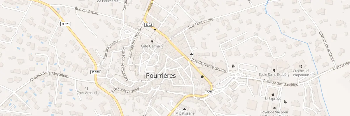 Plan du 8 Rue du Commerce à Pourrières