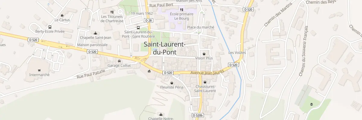 Plan du 8 Rue de la Halle à Saint-Laurent-du-Pont