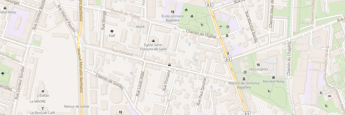 Plan du 8 Rue Ponsard à Grenoble