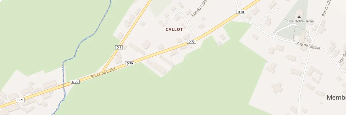 Plan du 8 Rte de Callot à Membrey