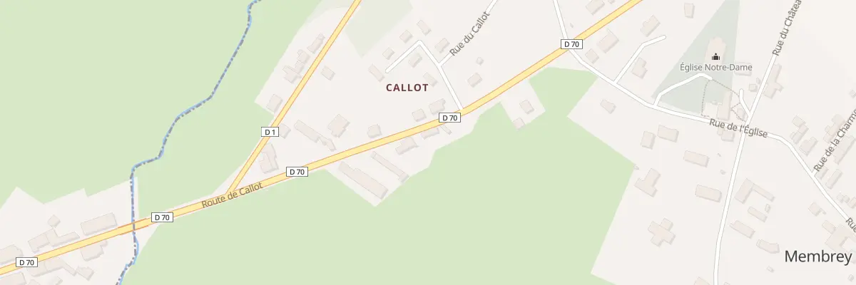 Plan du 10 Rte de Callot à Membrey