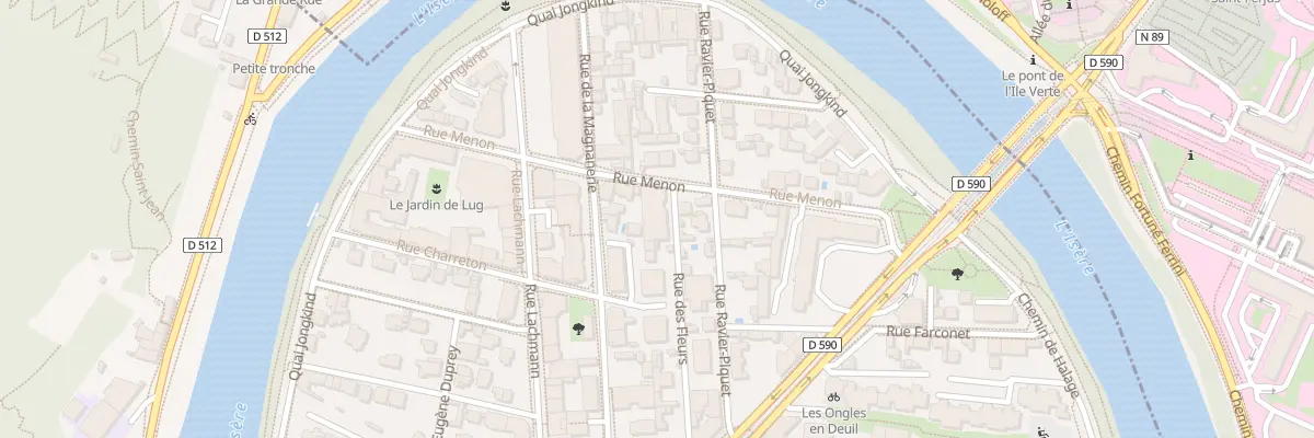 Plan du 2 Rue des Fleurs à Grenoble