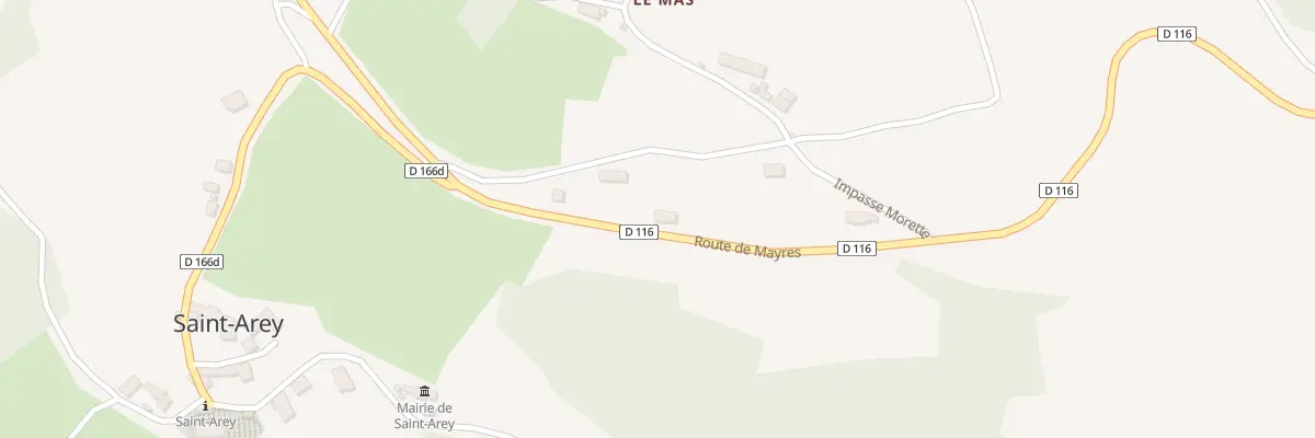 Plan du 280 Rte de Mayres à Saint-Arey
