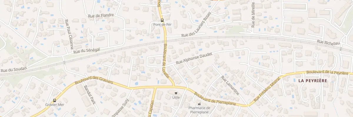 Plan du 220 Rue Alphonse Daudet à Bandol