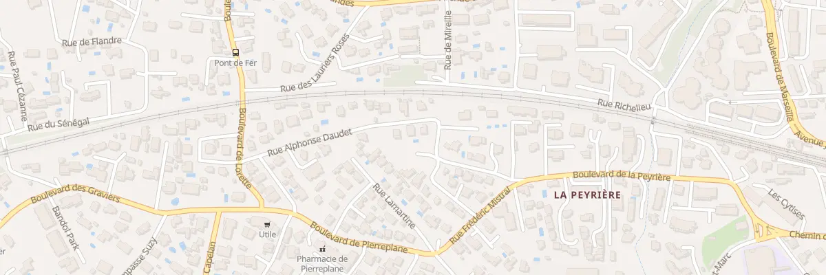 Plan du 25 Rue Alphonse Daudet à Bandol