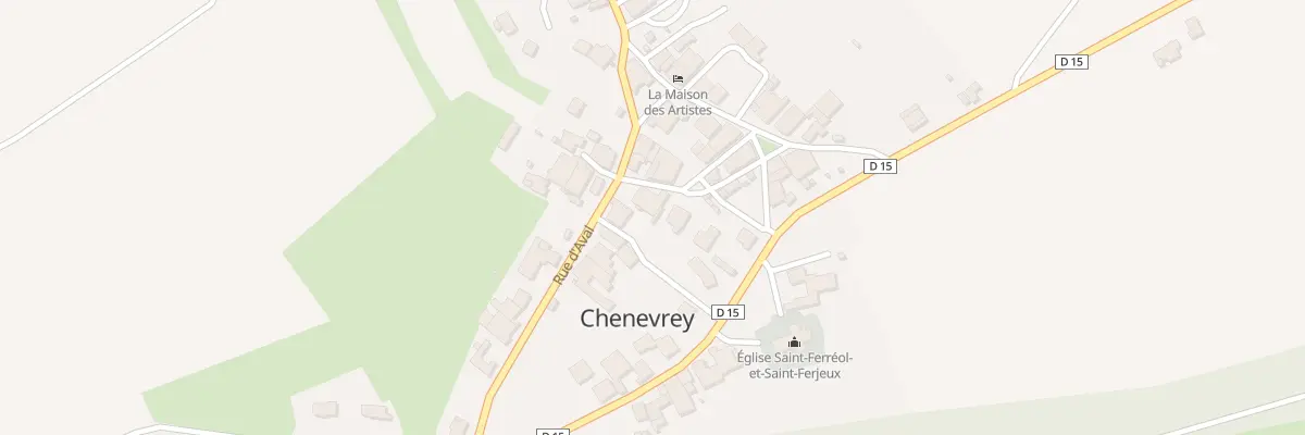 Plan du 2 Rue de la Traverse à Chenevrey-et-Morogne
