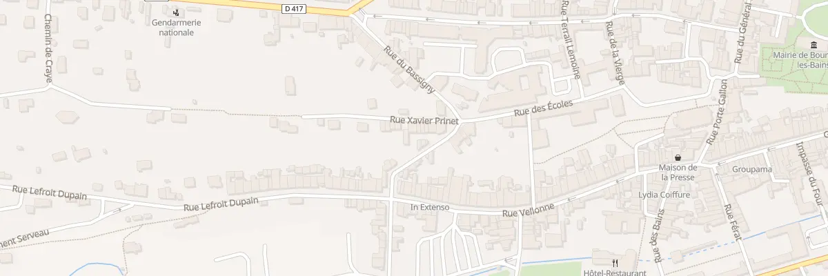 Plan du 17 Rue Xavier Prinet à Bourbonne-les-Bains