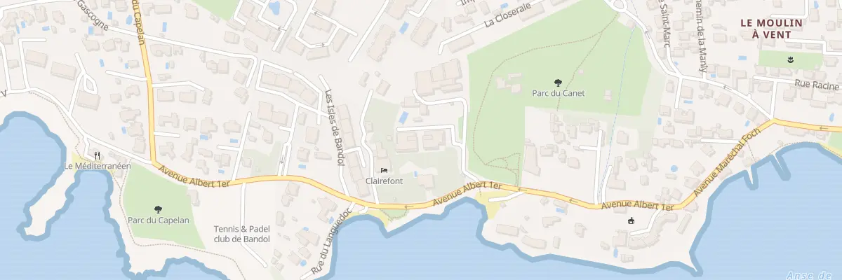 Plan du 55 Imp du Canet à Bandol