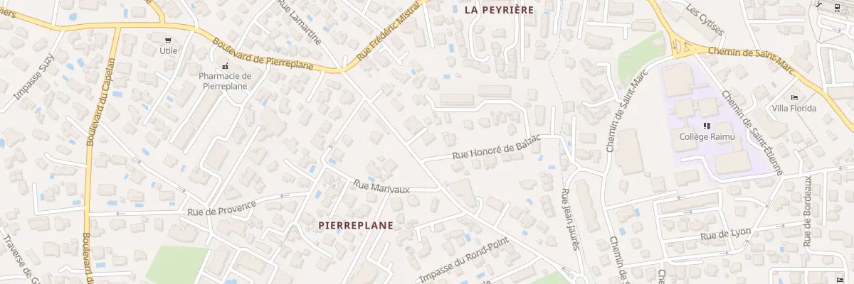 Plan du 374 Bd de Pierreplane à Bandol