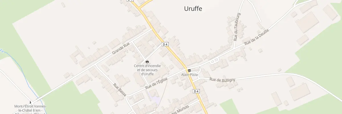 Plan du 25 Rue de la Chaussée à Uruffe