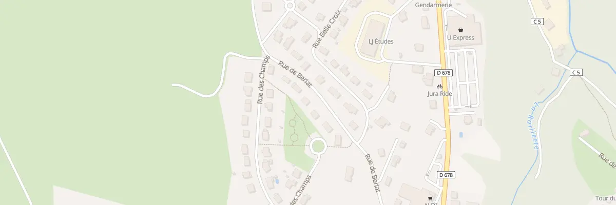 Plan du 15 Rue de Beriat à Clairvaux-les-Lacs