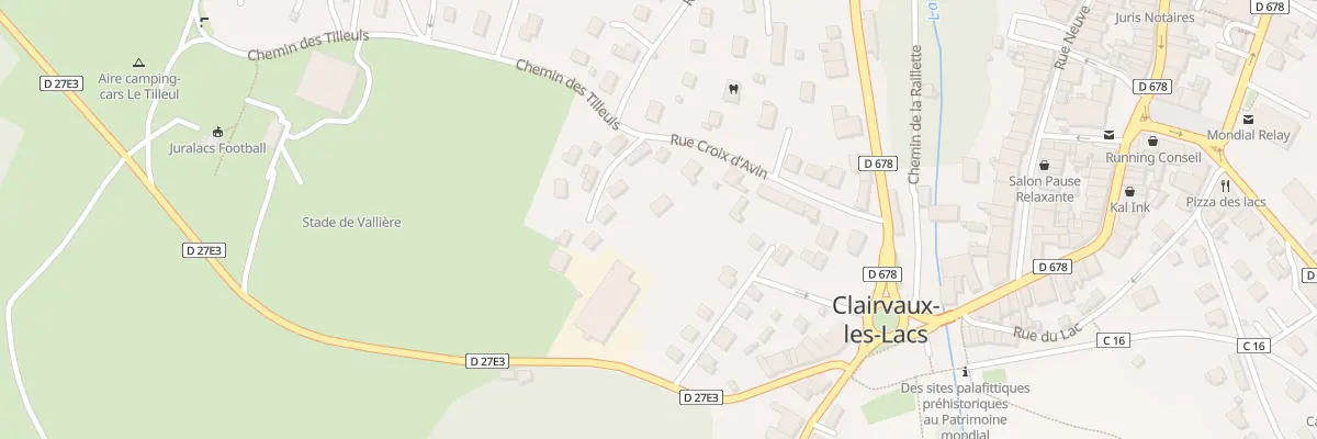 Plan du 11 Rue Croix d’Avin à Clairvaux-les-Lacs