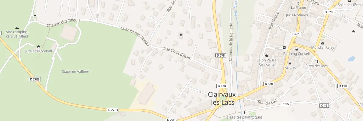 Plan du 9 Rue Croix d’Avin à Clairvaux-les-Lacs