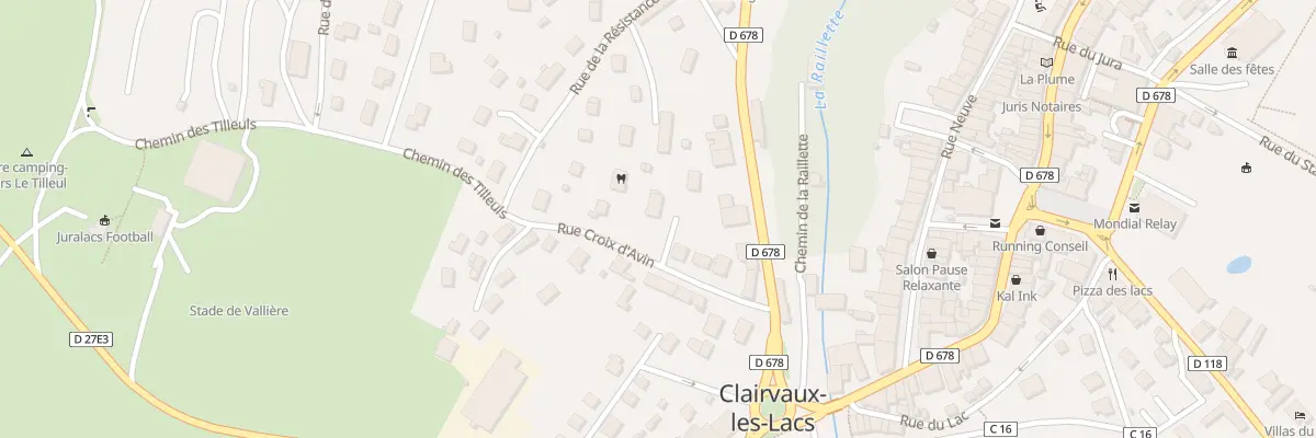 Plan du 6 Rue Croix d’Avin à Clairvaux-les-Lacs