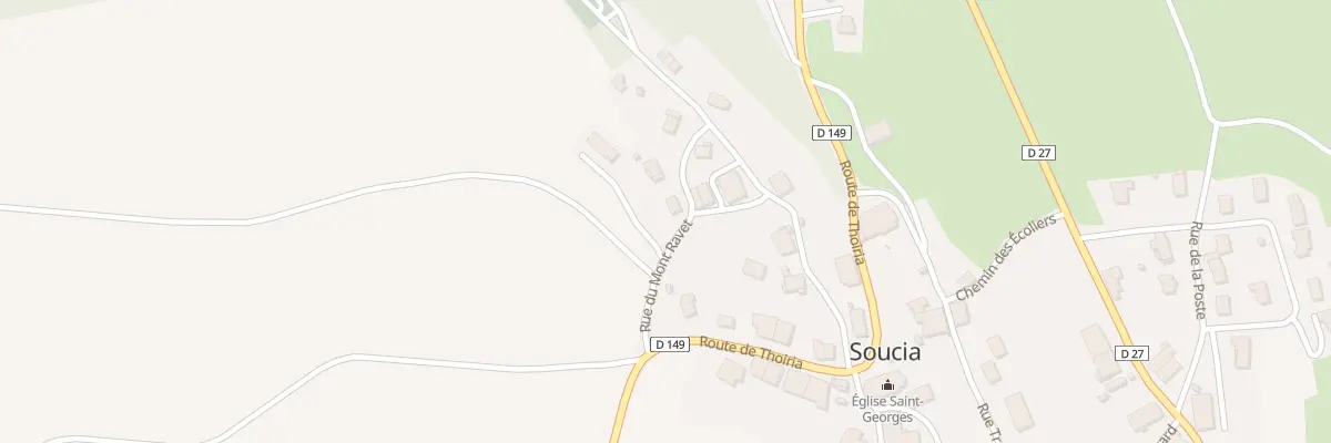 Plan du 1 Rue du Mont Ravet à Soucia