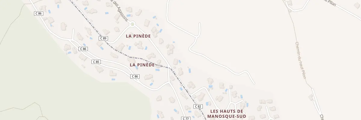 Plan du 18 Che des Esquirolles à Manosque