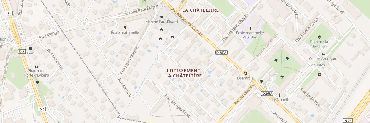 Plan du 15 Rue Rouget De L’Isle à Saint-Martin-d’Hères
