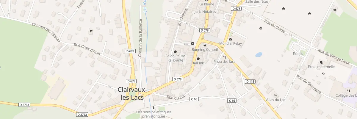 Plan du 29 Rue Neuve à Clairvaux-les-Lacs