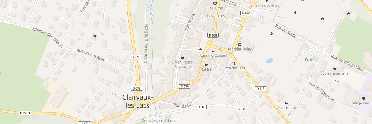 Plan du 27 Rue Neuve à Clairvaux-les-Lacs