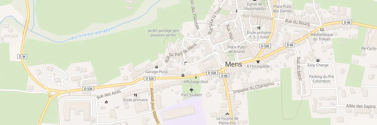 Plan du 96 Rue Rentruire à Mens