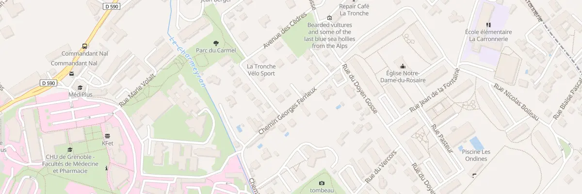 Plan du 8 Che Georges Ferrieux à La Tronche