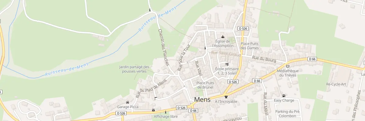 Plan du 70 Rue du Temple à Mens