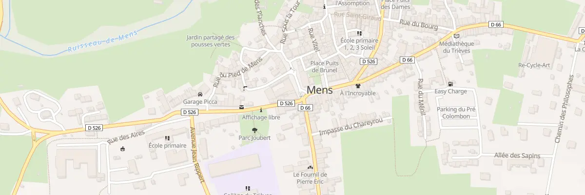 Plan du 5 Pl Paul Brachet à Mens