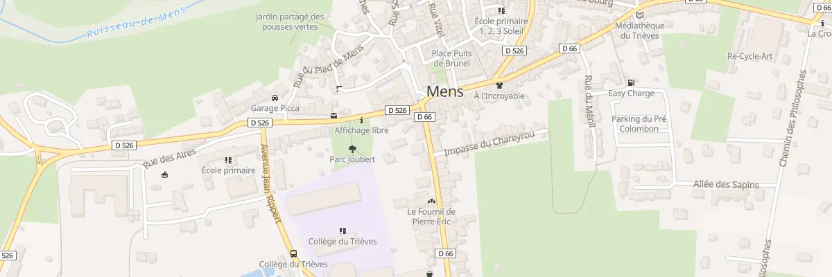 Plan du 34 Rue Docteur Senebier à Mens