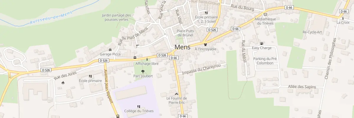 Plan du 15 Rue Docteur Senebier à Mens