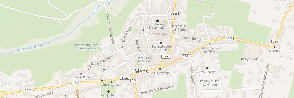 Plan du 15 Rue de l’Ancienne Cure à Mens