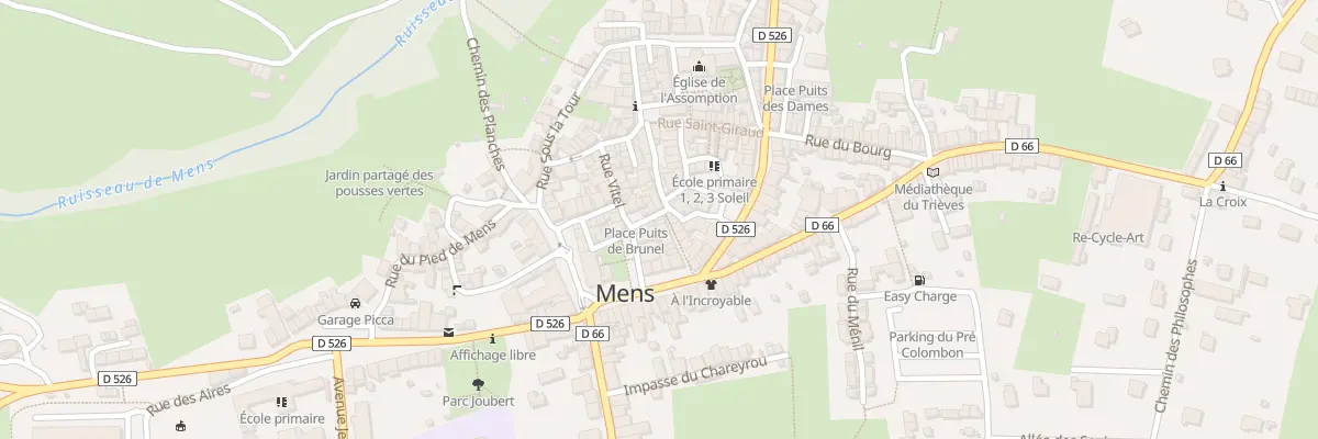 Plan du 31 Rue du Puits de Brunel à Mens