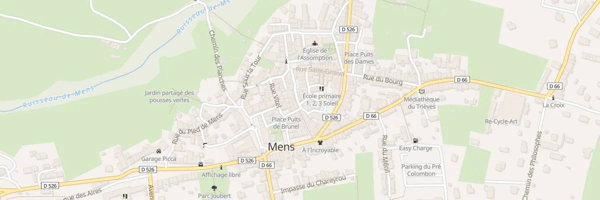 Plan du 12 Rue de l’Ancienne Cure à Mens