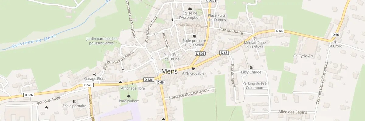 Plan du 15 Rue de l’Ancienne Poste à Mens