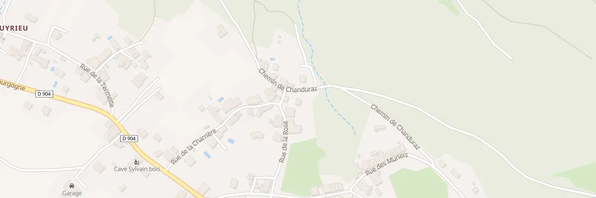Plan de la Rue de la Rose à Culoz-Béon