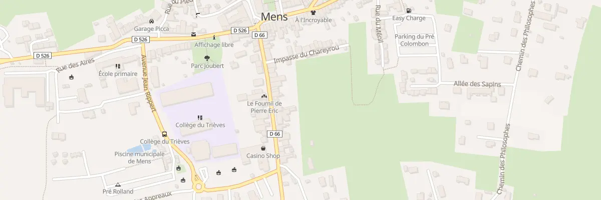 Plan du 131 Rue Docteur Senebier à Mens