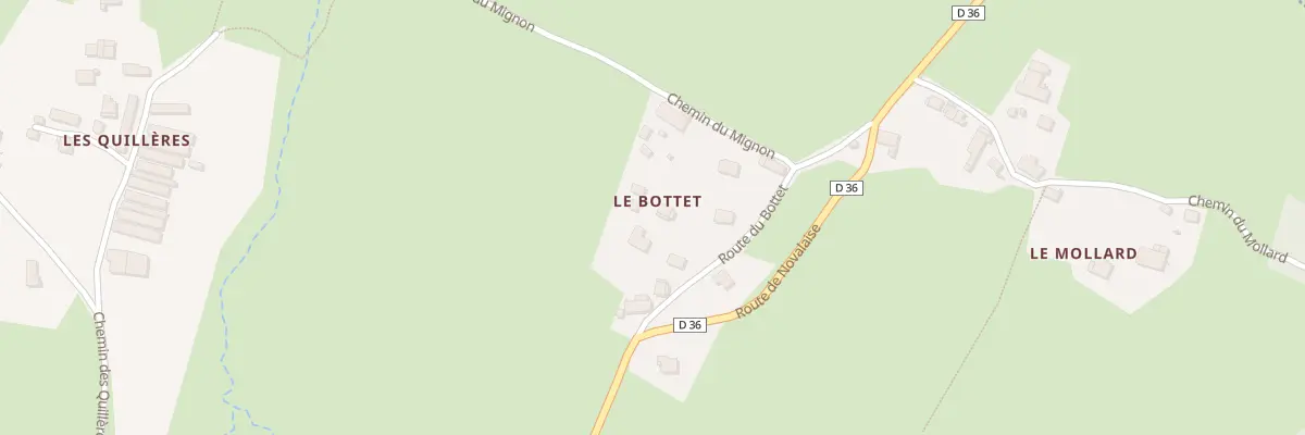 Plan du 85 Rte du Bottet à Ayn