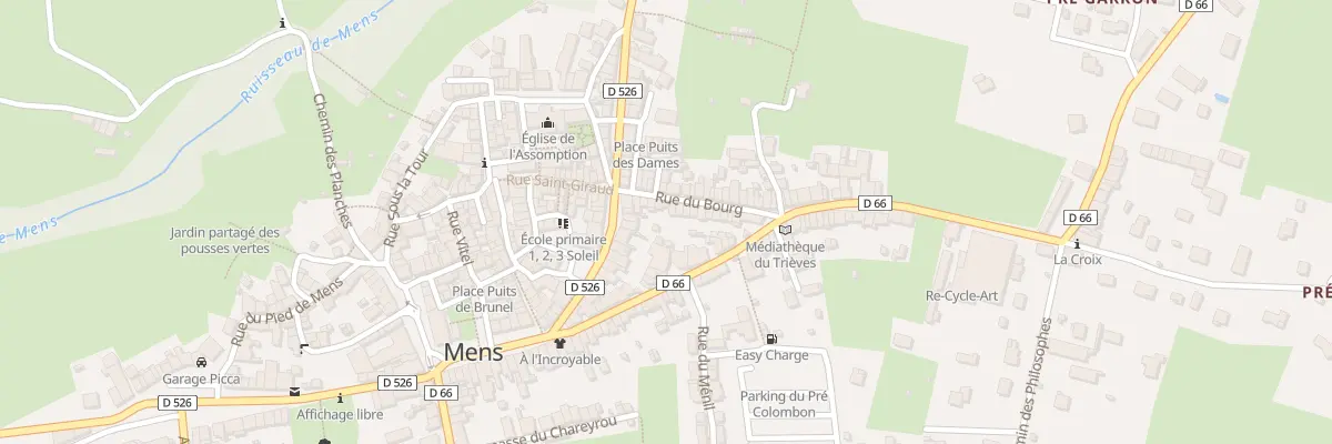 Plan du 42 Rue du Bourg à Mens