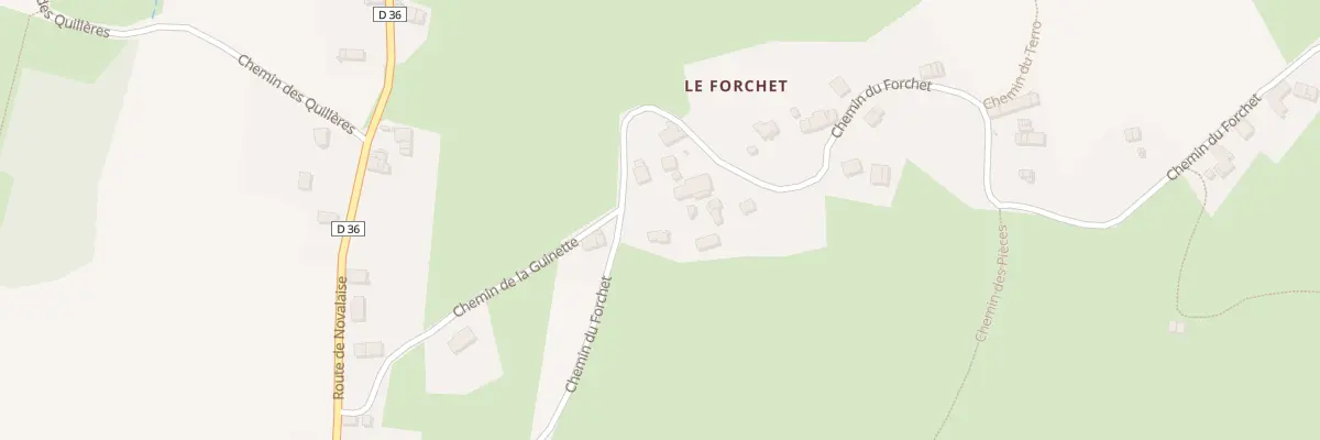 Plan du 382 Che du Forchet à Ayn